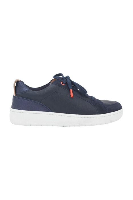 LEATHER AND SUEDE TRAINER NAVY 1