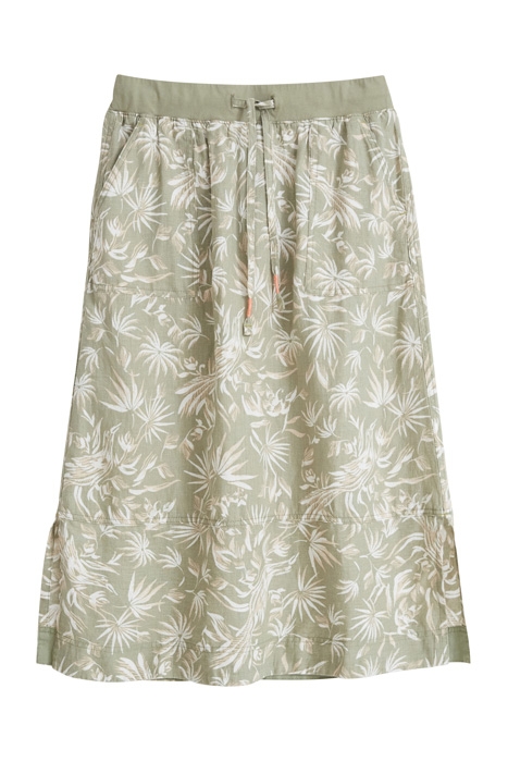 EFFIE LINEN SKIRT GREEN MLT 1