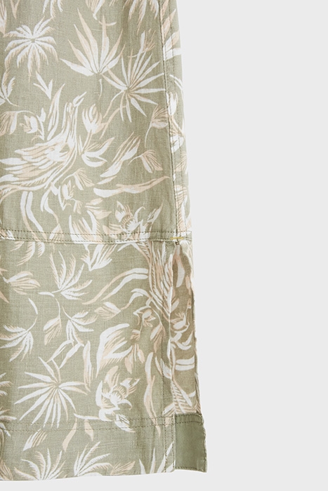 EFFIE LINEN SKIRT GREEN MLT 5