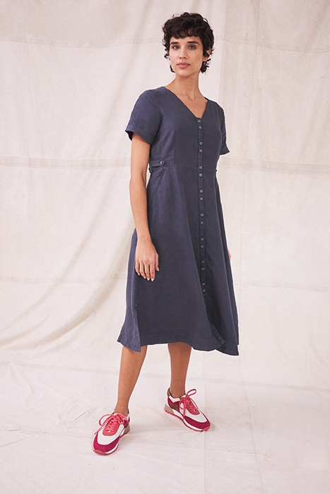 IVY LINEN MINI DRESS PURPLE 2