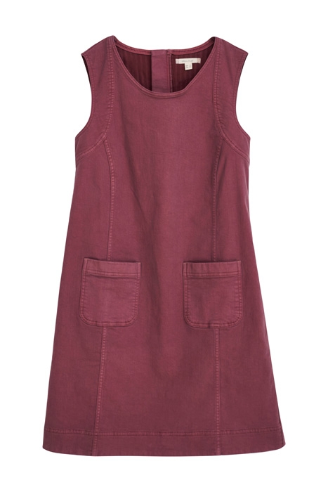JANEY COTTON PINAFORE MID PLUM 1