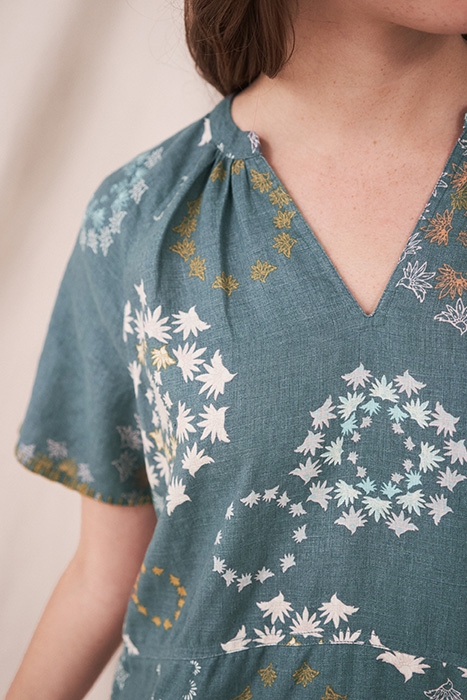 CORA LINEN DRE TEAL 4