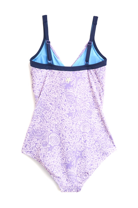 BAY WRAP SWIMSUIT PURPLE PRINT 6