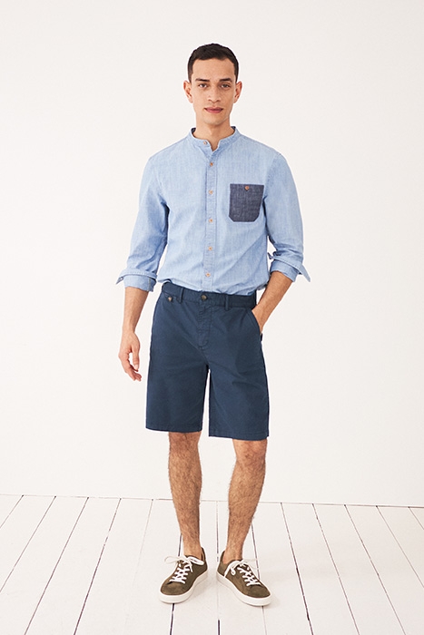 SUTTON ORGANIC CHINO SHORT DARK NAVY 3