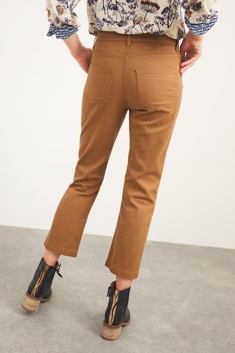 DENBY 7/8 TROUSERS MID BROWN 2