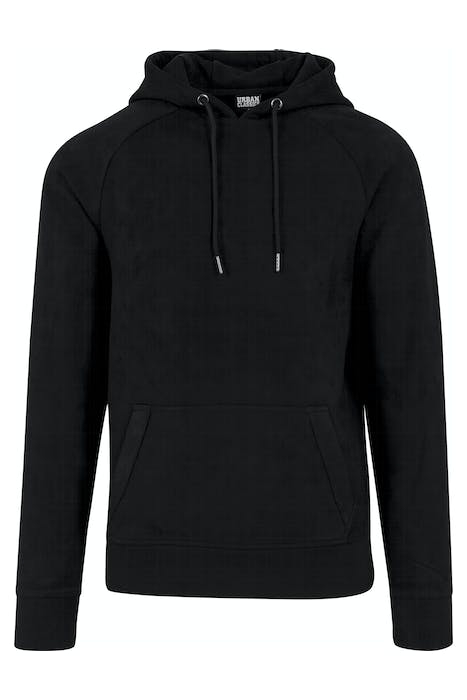 IMITATION SUEDE HOODY BLACK 1