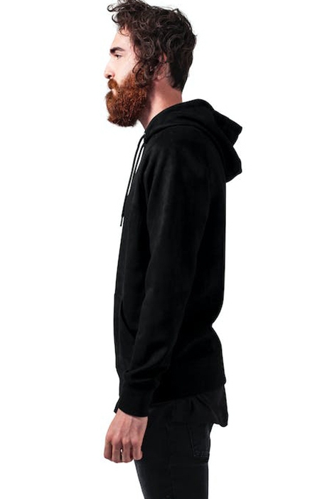 IMITATION SUEDE HOODY BLACK 5