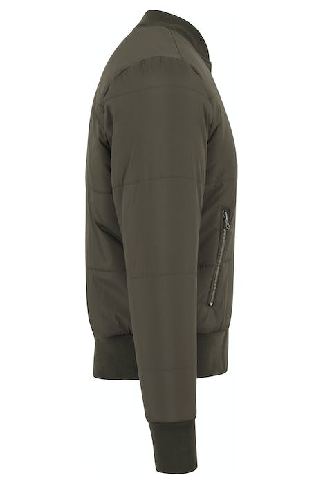BASIC QUILT BOMBER JACKET OLIVE 7