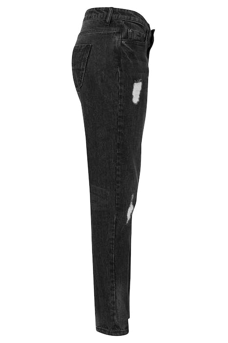 LADIES BOYFRIEND DENIM PANTS BLACK WASHED 5