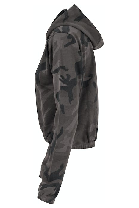 LADIES CAMO CROPPED HOODY DARK CAMO 8