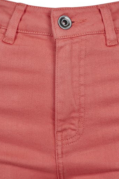 LADIES HIGHWAIST STRETCH TWILL SHORTS CORAL 6