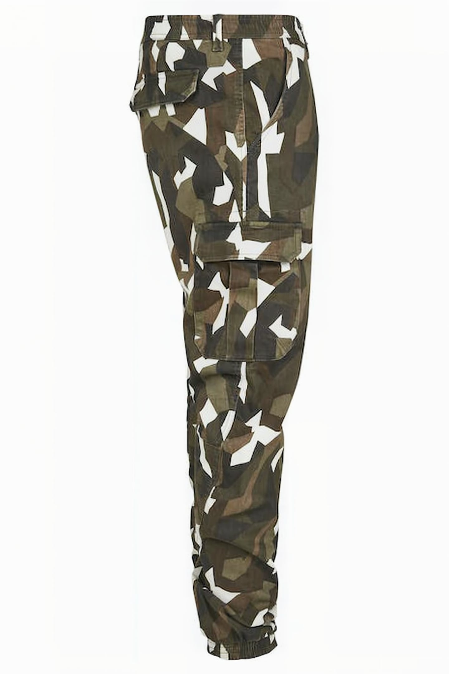 GEOMETRIC CAMO STRETCH TWILL CARGO PANTS WOOD CAMO 7