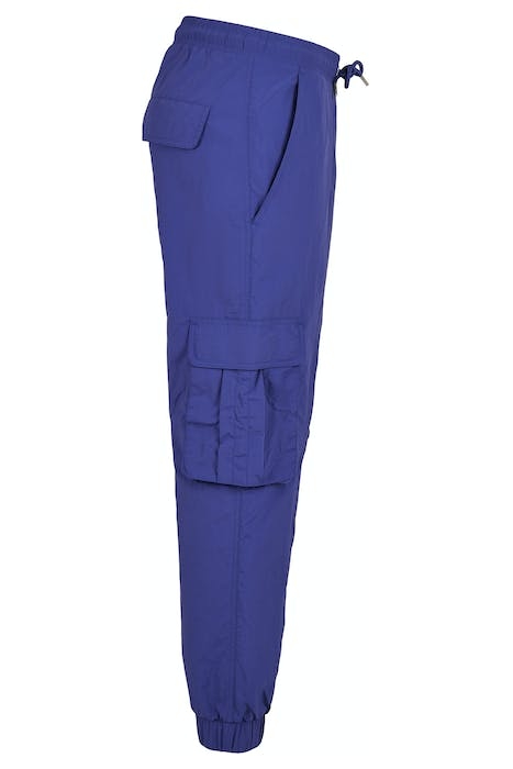 LADIES HIGH WAIST CRINKLE NYLON CARGO PANTS BLUEPURPLE 7