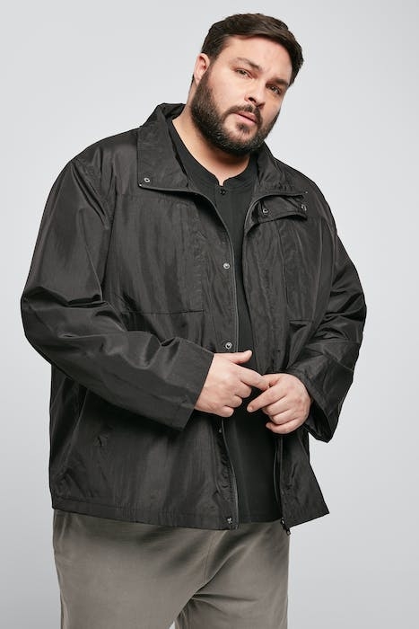 DOUBLE POCKET NYLON CREPE JACKET BLACK 2