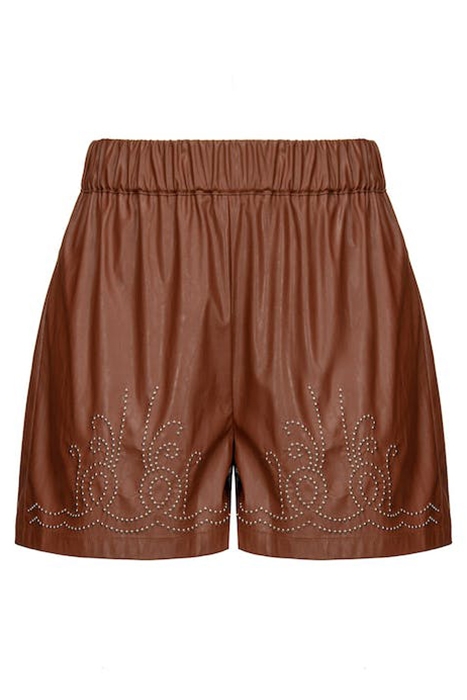 CLINTON SHORTS SIMILPELLE FRIAR BROWN 3