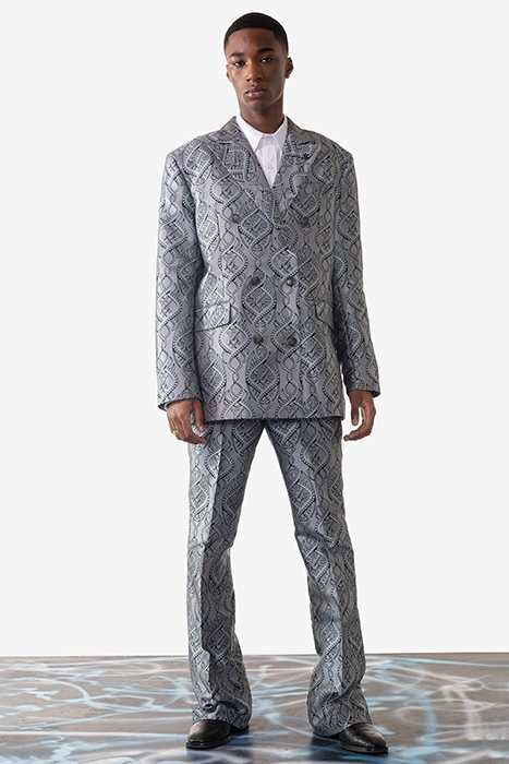 GREY BLUE BRAIDS LILO BLAZER 3