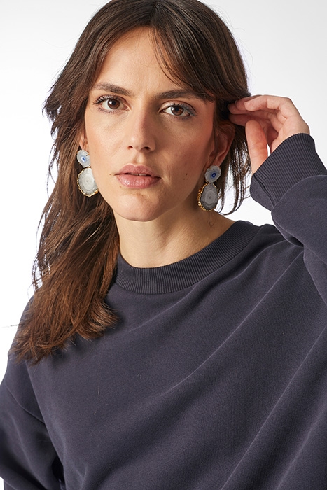 ORGANIC FELPA CREW DEEP BLUE 4