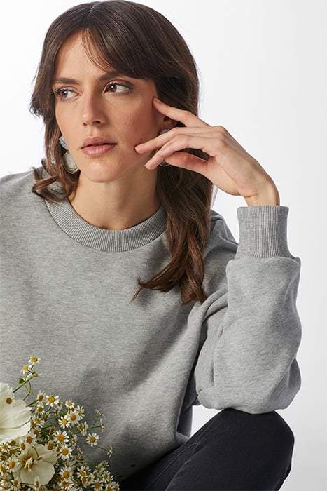 ORGANIC FELPA CREW GREY MELANGÉ 4