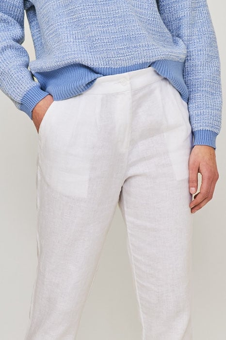 MADDIE LINEN TROUSER BRILLIANT WHITE 5