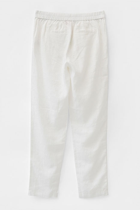 MADDIE LINEN TROUSER BRILLIANT WHITE 7