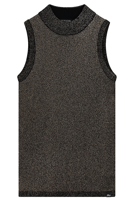 GWEN HALTER LUREX TOP BLACK GOLD 1