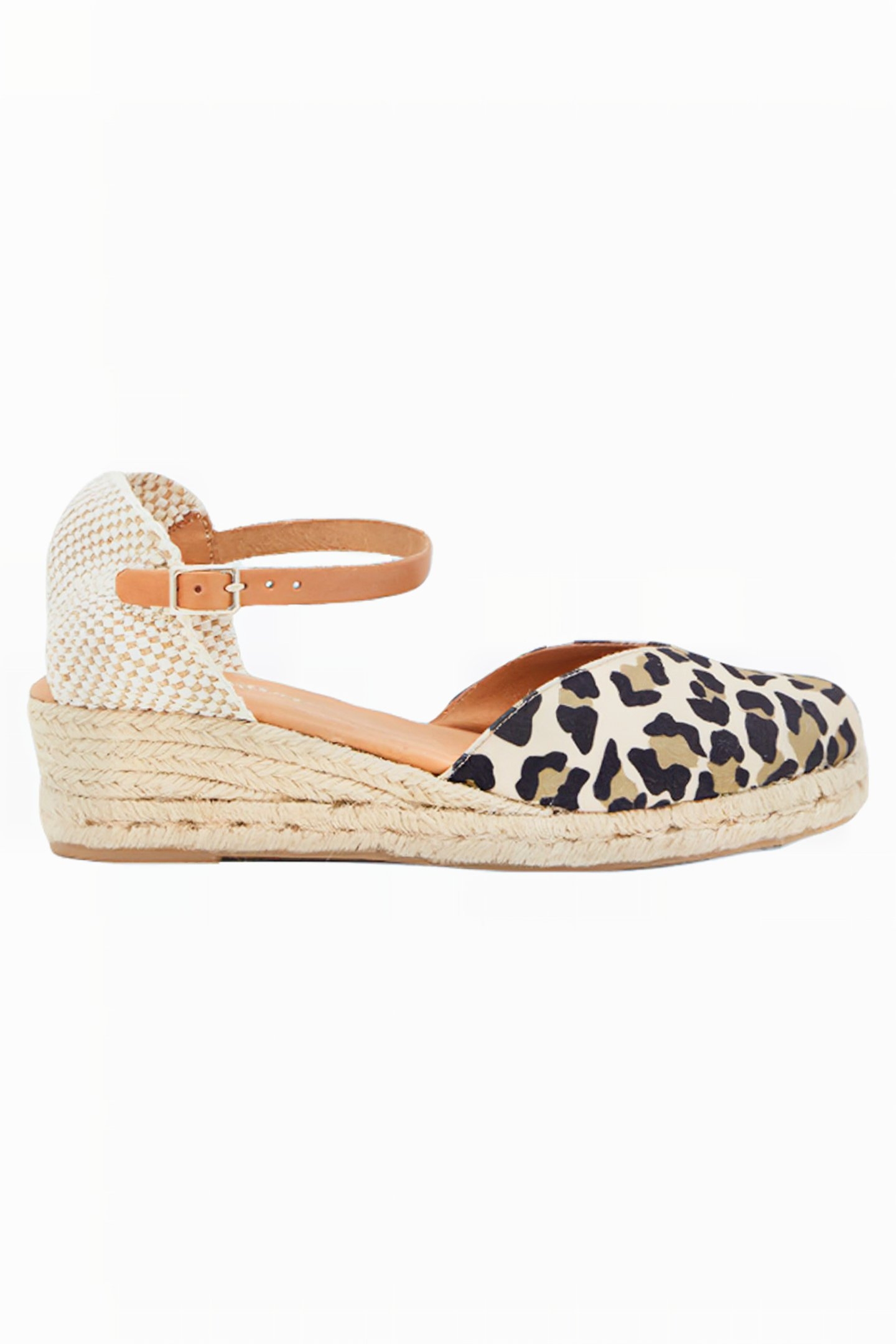 SOPHIE ESPADRILLE WEDGE BROWN PRINT 1