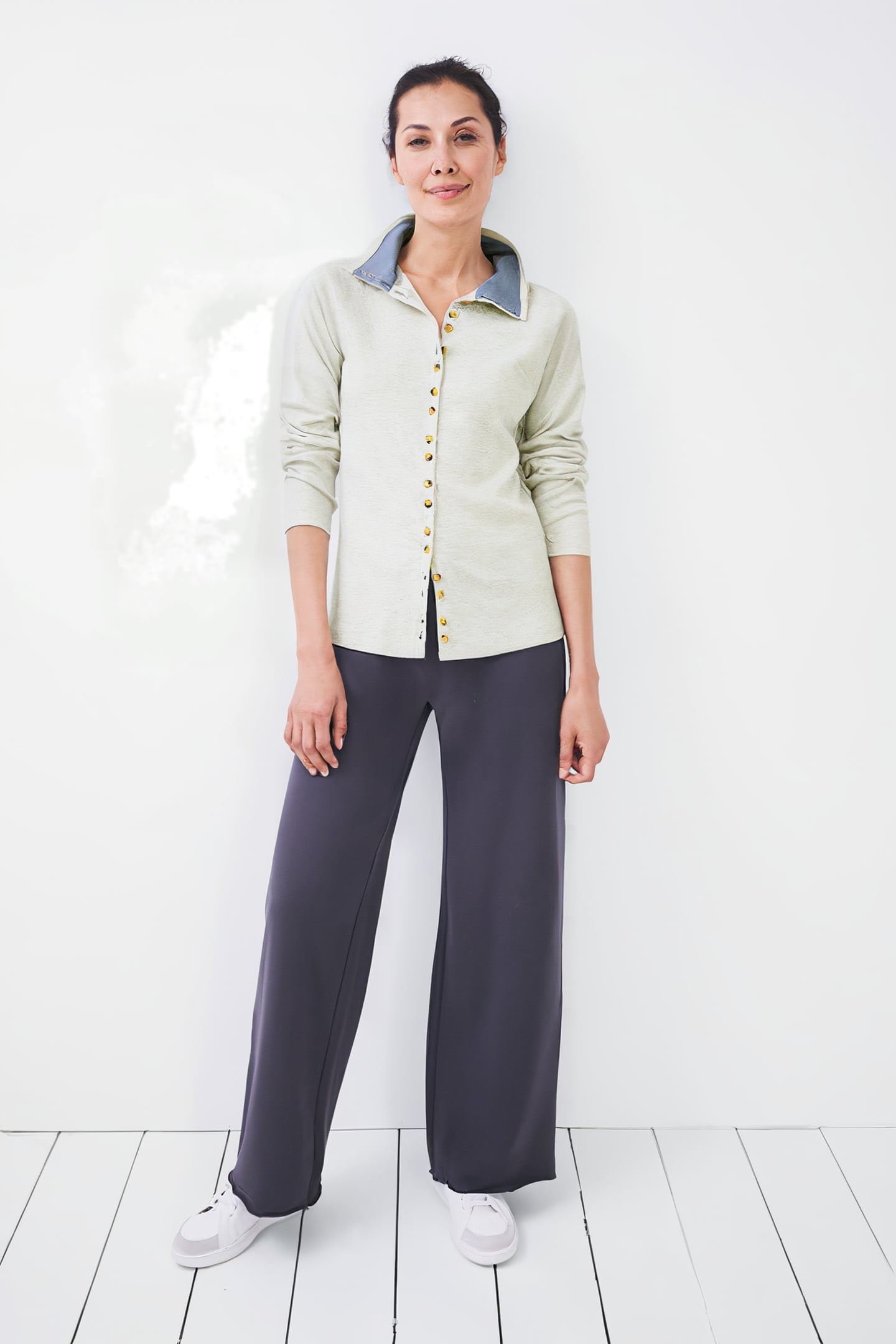 BILLY BUTTON THROUGH ROLL NECK GREY MARL 3