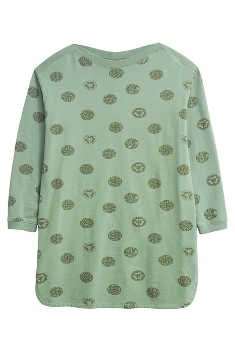 SPOT LOOP BACK TUNIC GREEN MULTI 1