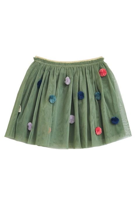 SPOT TUELLE SKIRT GREEN PRINT 2