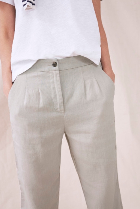 MADDIE 7/8 LINEN TROUSER GREY 2