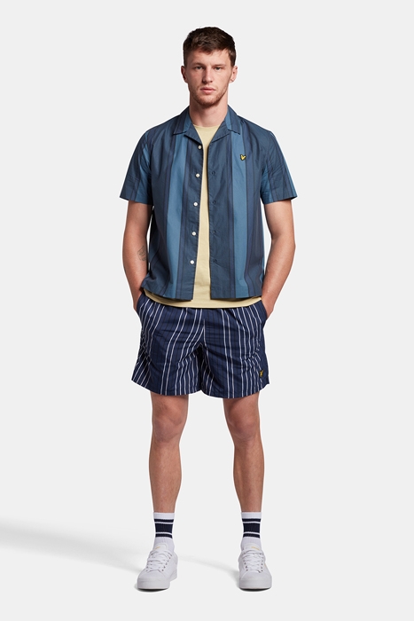 VERTICAL STRIPE RESORT SHIRT SLATE BLUE/ NAVY 3