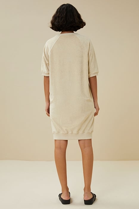 NEVA SLUB DRESS CHALK 2