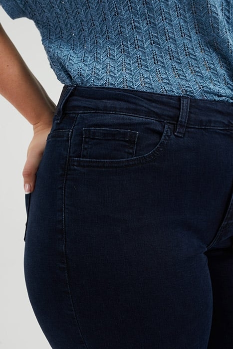 DAMES HIGH RISE SKINNY JEANS MET STRETCH - CURVE DARK BLUE 6