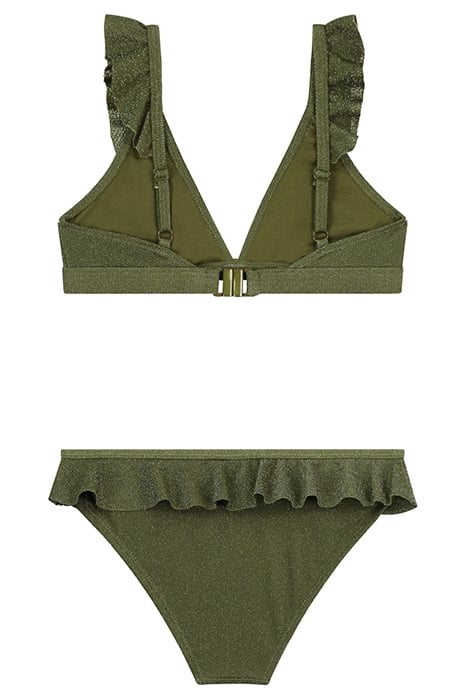 GIRLS BELLA BIKINI SET SICILY GLITTER PALMTREE GREEN 2