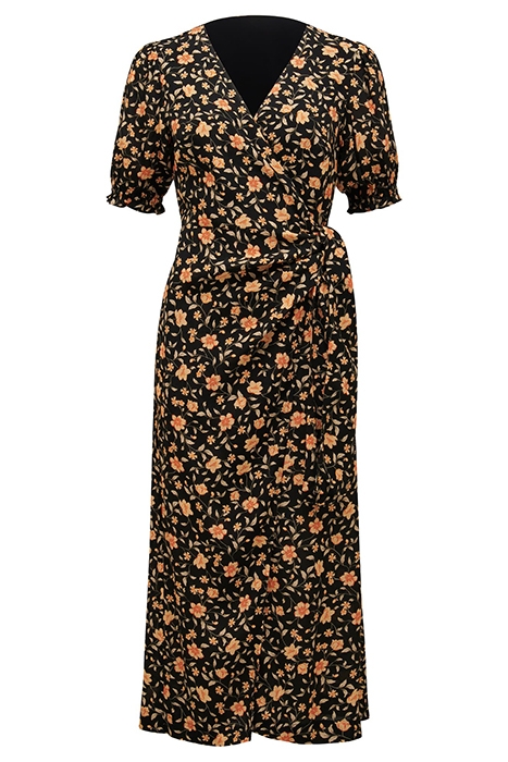 HALLIE SARONG MIDI DRESS LARGE BURNLEY DITSY 5