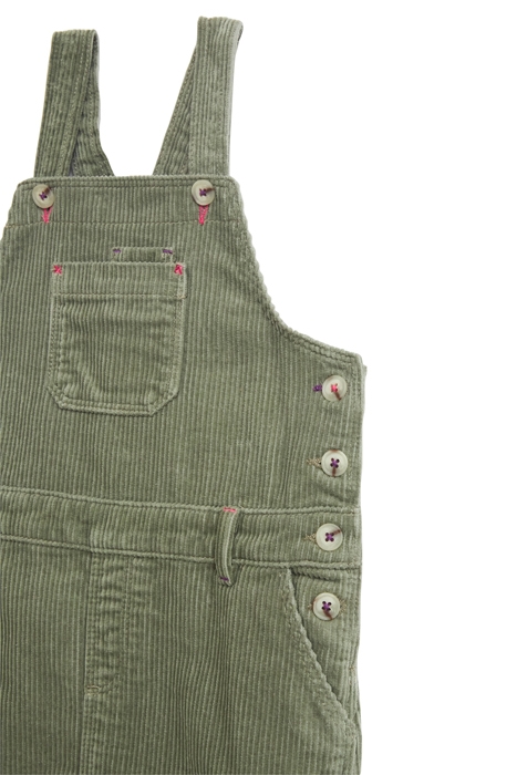 DARA CORD PINAFORE DRESS GREEN PLAIN 3