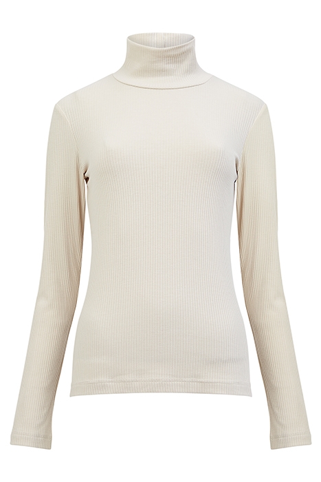 TALIE MODAL JERSEY HIGH NECK TOP CLASSIC CREAM 1