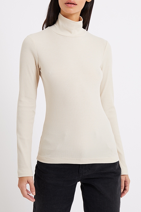 TALIE MODAL JERSEY HIGH NECK TOP CLASSIC CREAM 2