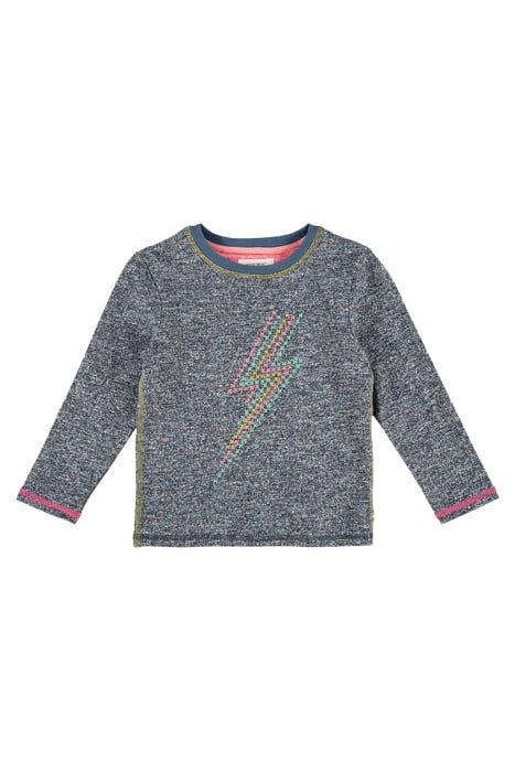 CROSS STITCH LIGHTNING SWEAT WASHED BLUE PRINT 1