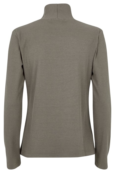 TALIE MODAL JERSEY HIGH NECK TOP DEEP MOSS 2