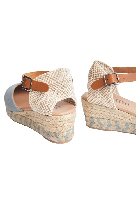 ESPADRILLE CLOSED TOE WEDGE CHAMB BLUE 4