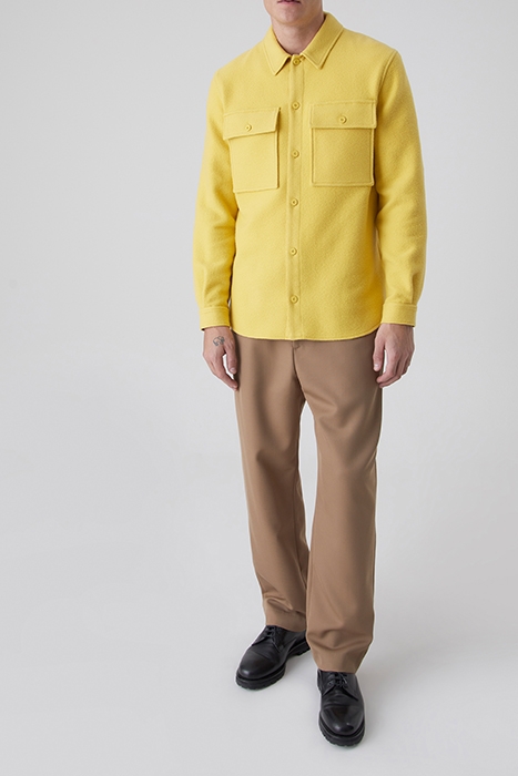 UTILITY SHIRT W/ ELBOW PATCHES WOOL YELLOW 3