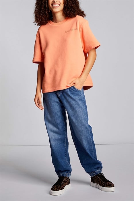 ORGANIC FELPA SWEAT T-SHIRT PAPAYA 1