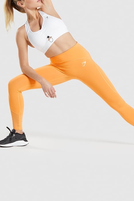 GYMSHARK PULSE MESH LEGGINGS APRICOT ORANGE 3