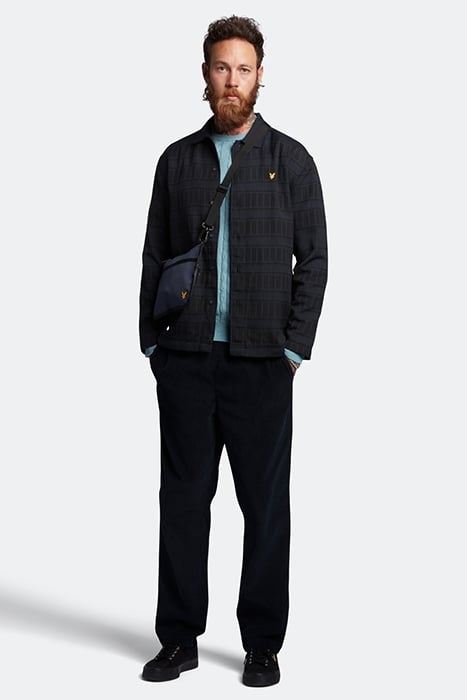 GRID OVERSHIRT DARK NAVY/JET BLACK 3