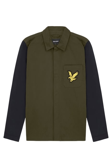 BLOCK OVERSHIRT OLIVE/JET BLACK 5