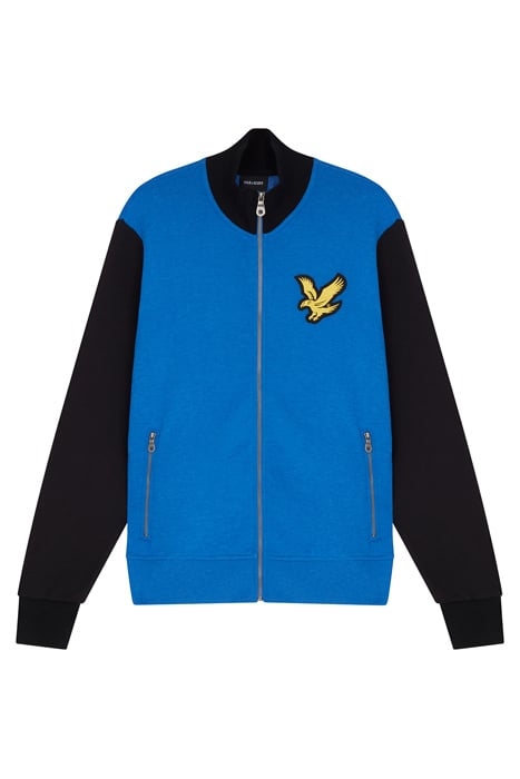 BLOCK MARL TRACK TOP BRIGHT BLUE MARL/JET BLACK 5