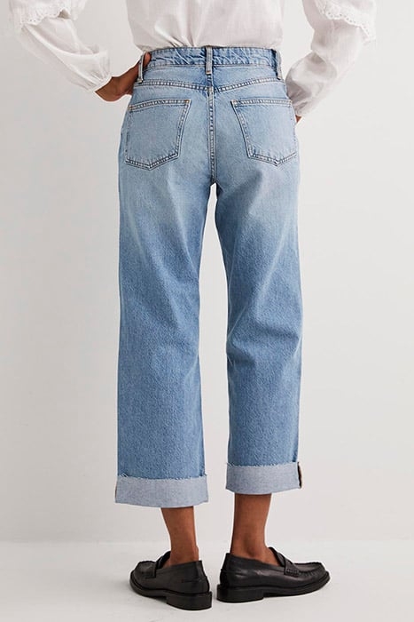 RELAXED STRAIGHT TURN UP JEANS DEN 2