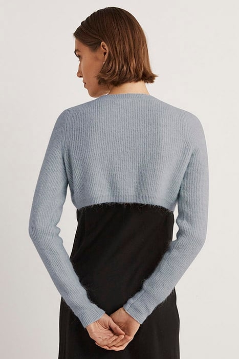 RIB KNIT BOLERO BLU 2