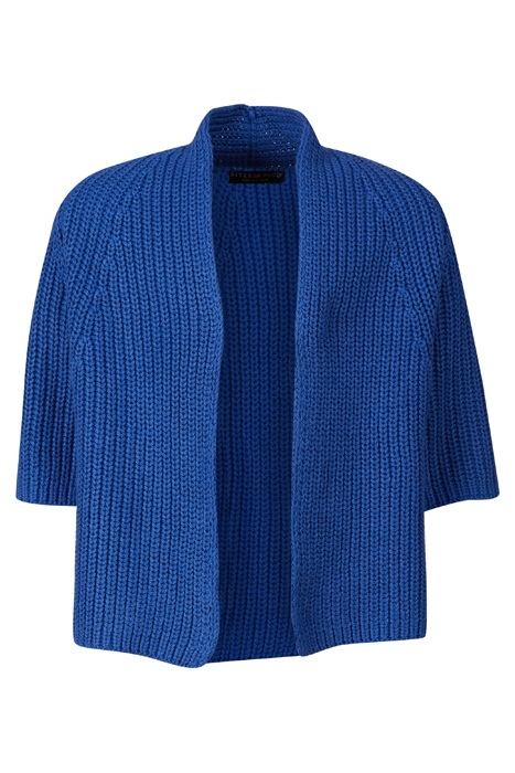 LOOSE FITTED FANCY CARDI 3/4SL BLUE 1